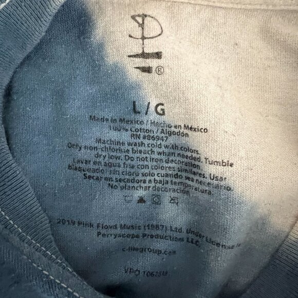 Pink Floyd Dark Side Of The Moon Crop Top Tie-Dye T-Shirt - Picture 4 of 4